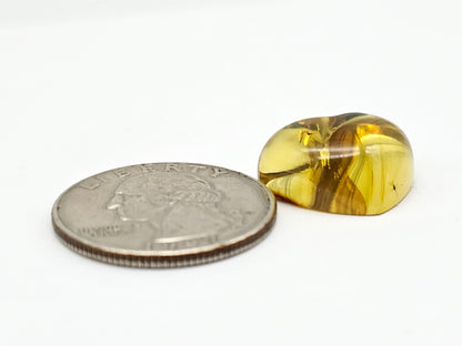 Amber Heart Cabochon