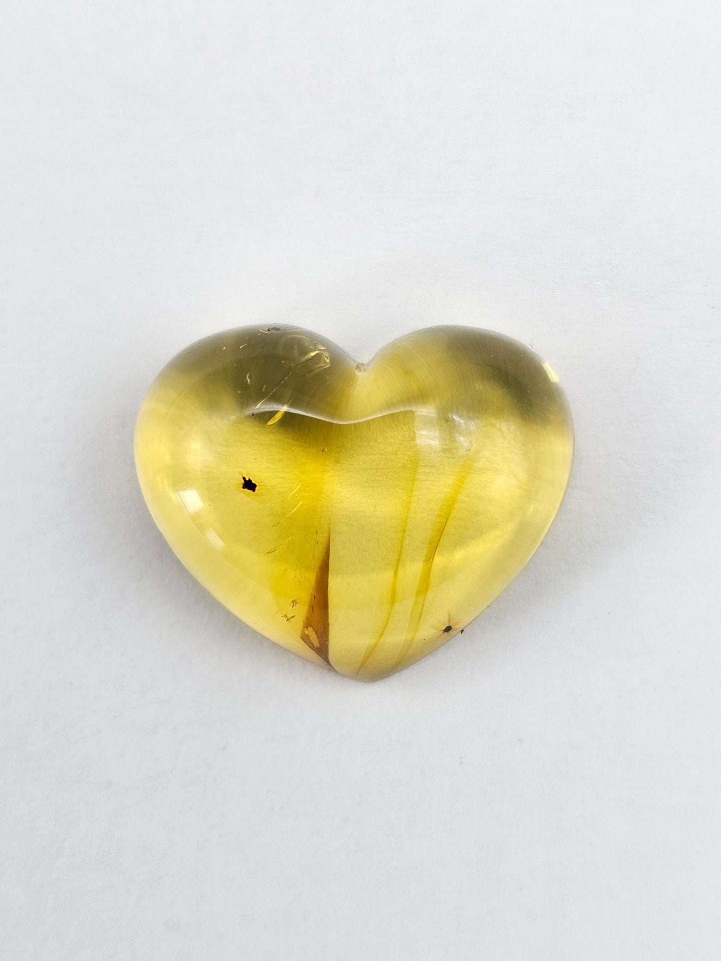 Amber Heart Cabochon