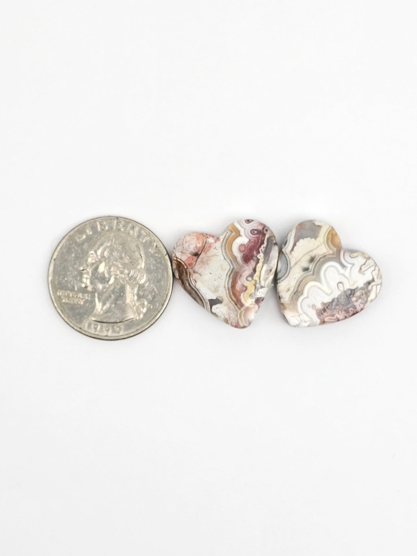 Mexican Crazy Lace Agate Pair Cabochons