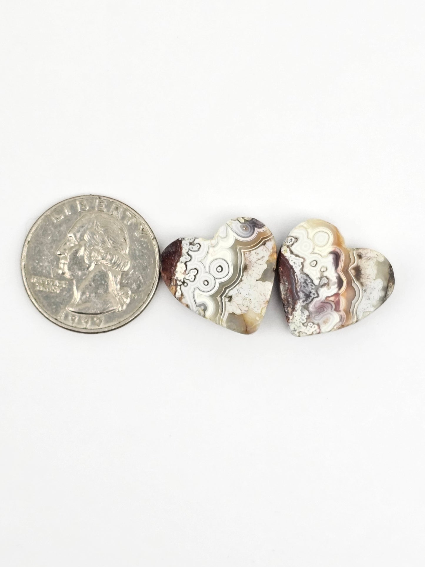 Mexican Crazy Lace Agate Pair Cabochons