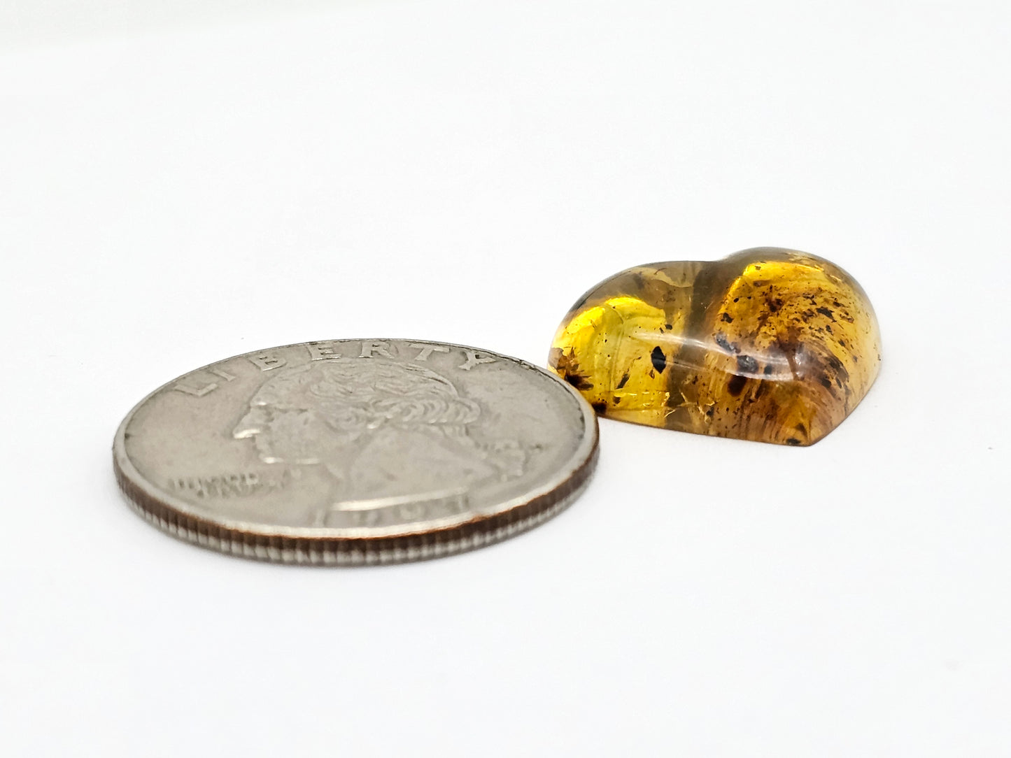 Amber Heart Cabochon