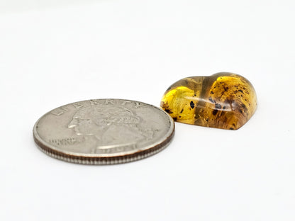 Amber Heart Cabochon