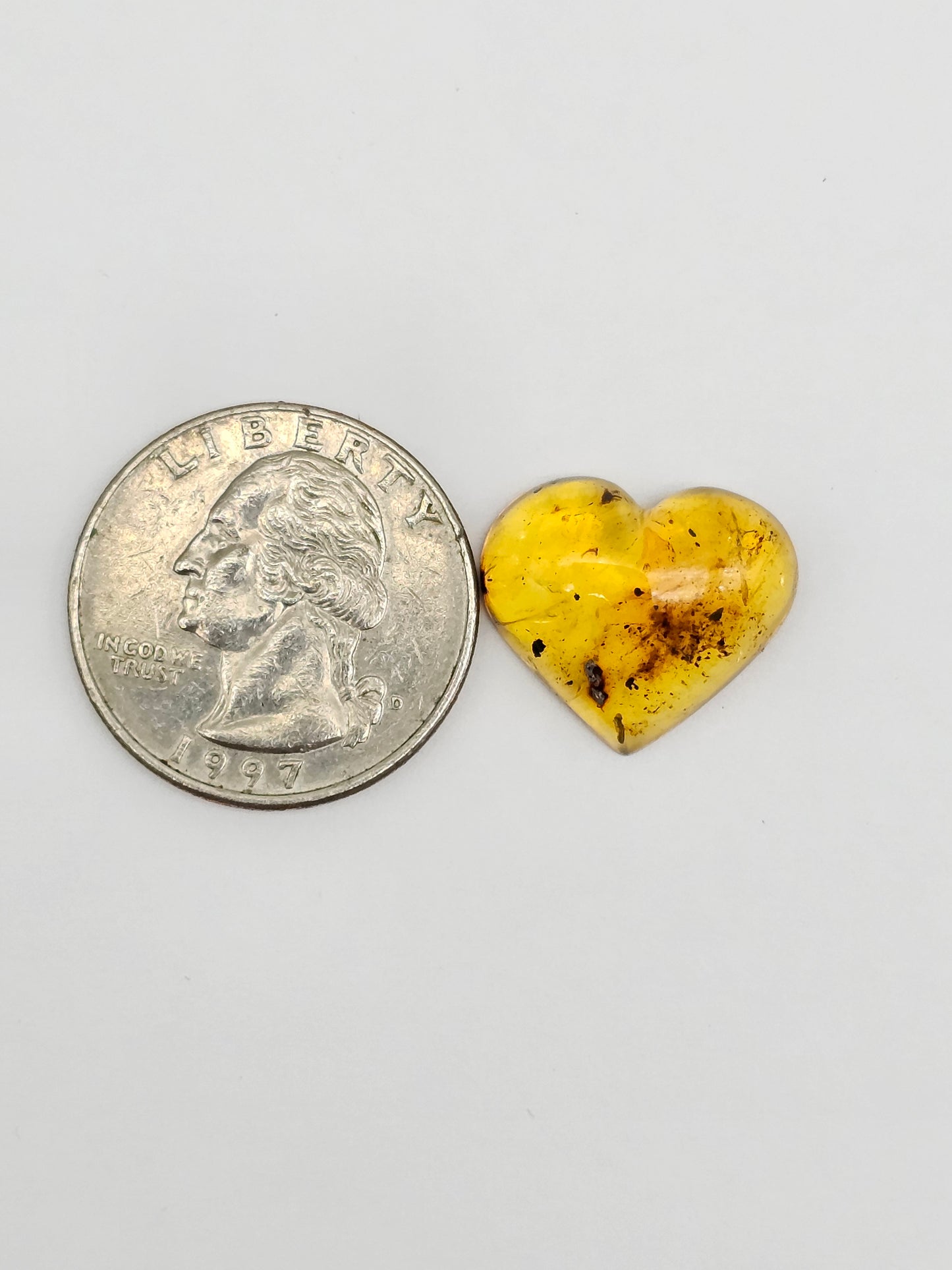 Amber Heart Cabochon