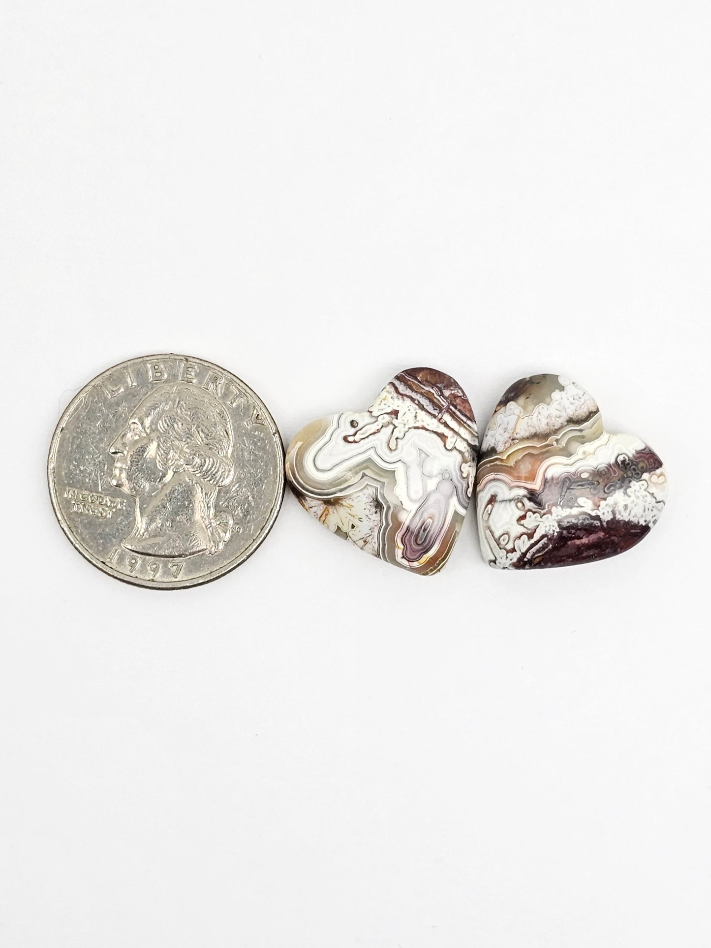 Mexican Crazy Lace Agate Pair Cabochons