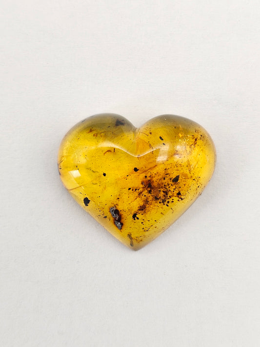 Amber Heart Cabochon