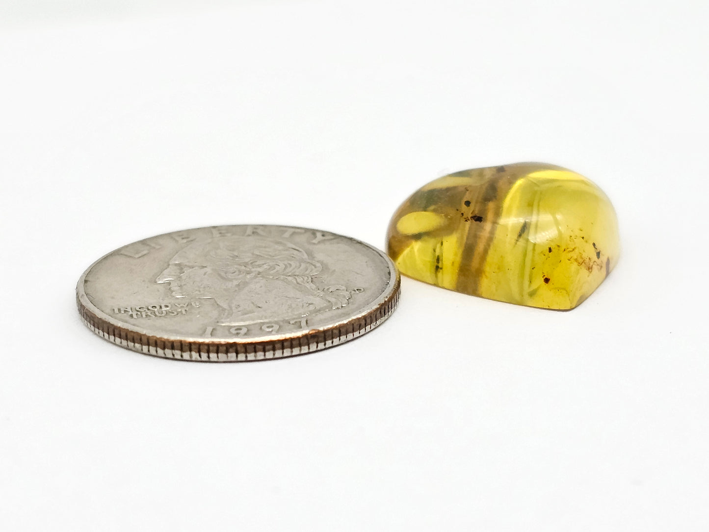 Amber Heart Cabochon