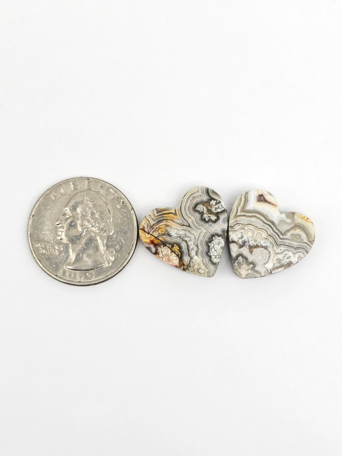 Mexican Crazy Lace Agate Pair Cabochons