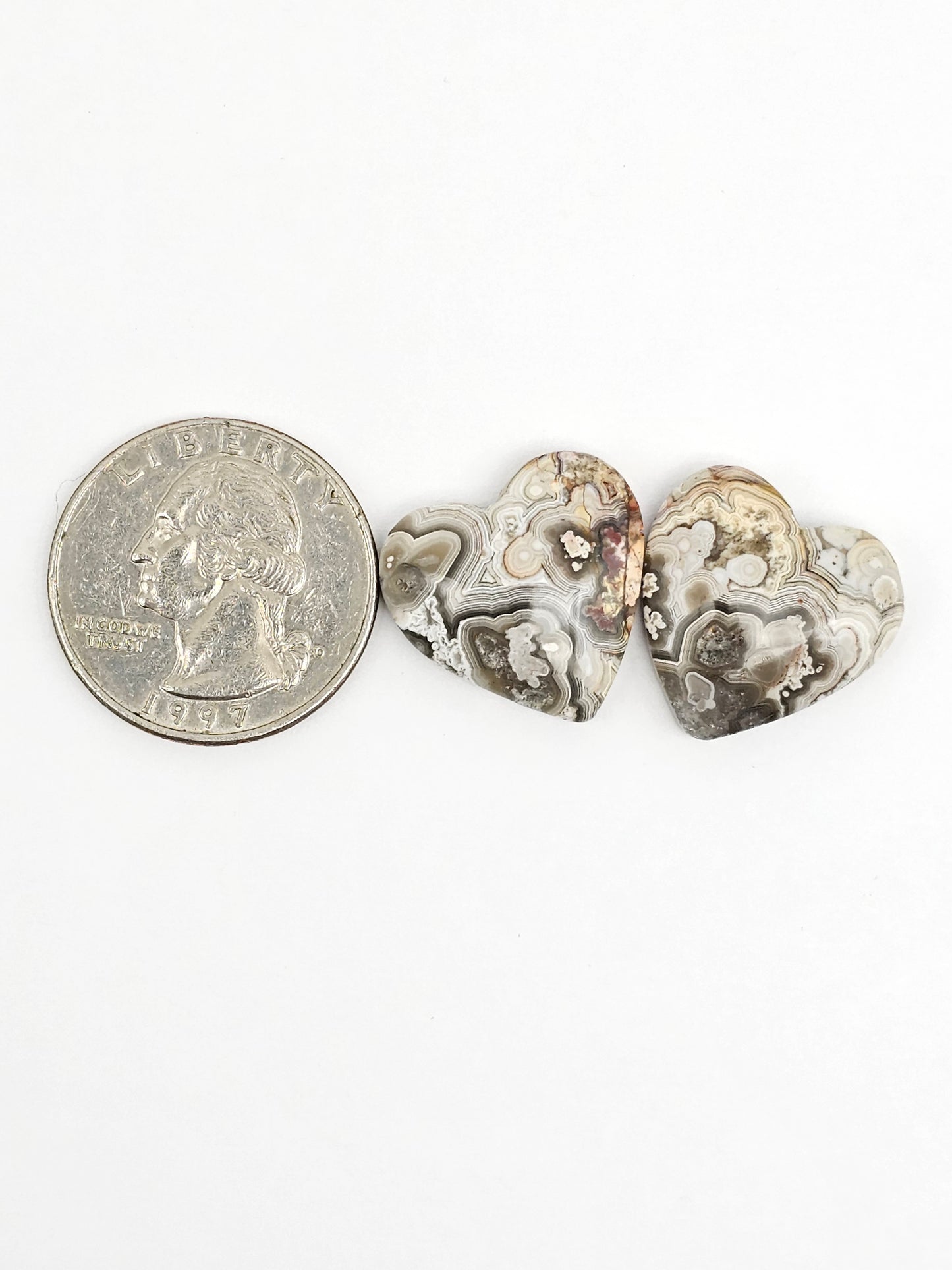 Mexican Crazy Lace Agate Pair Cabochons