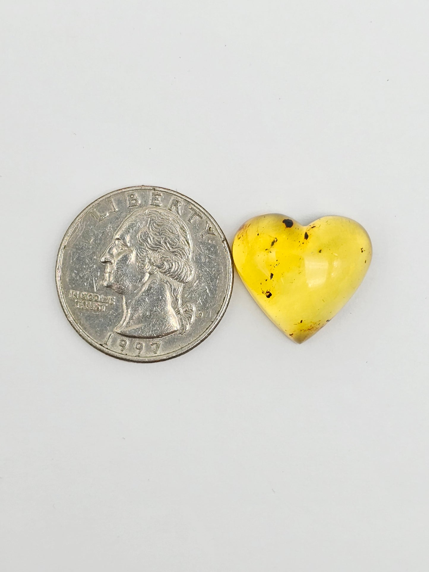 Amber Heart Cabochon