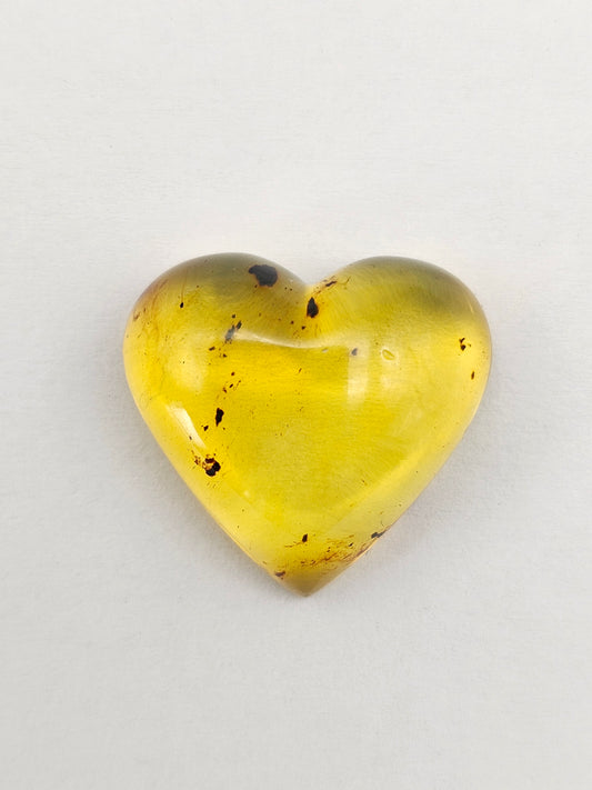 Amber Heart Cabochon