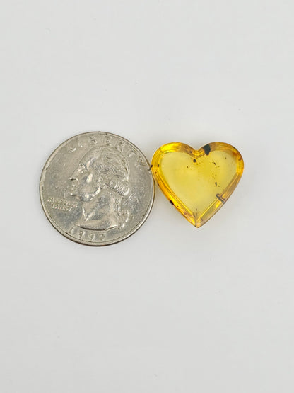 Amber Heart Cabochon