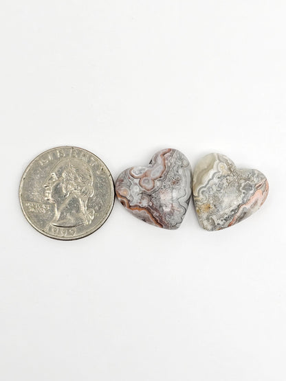 Mexican Crazy Lace Agate Pair Cabochons