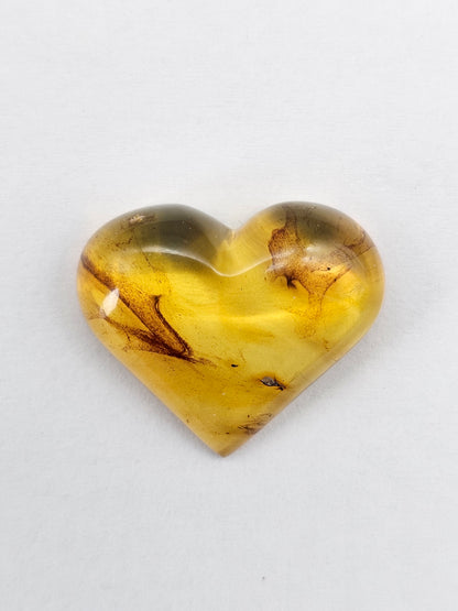 Amber Heart Cabochon