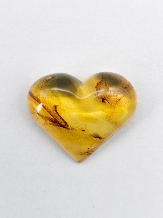 Amber Heart Cabochon