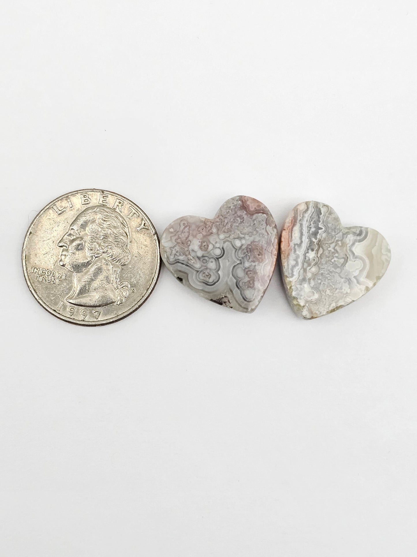 Mexican Crazy Lace Agate Pair Cabochons