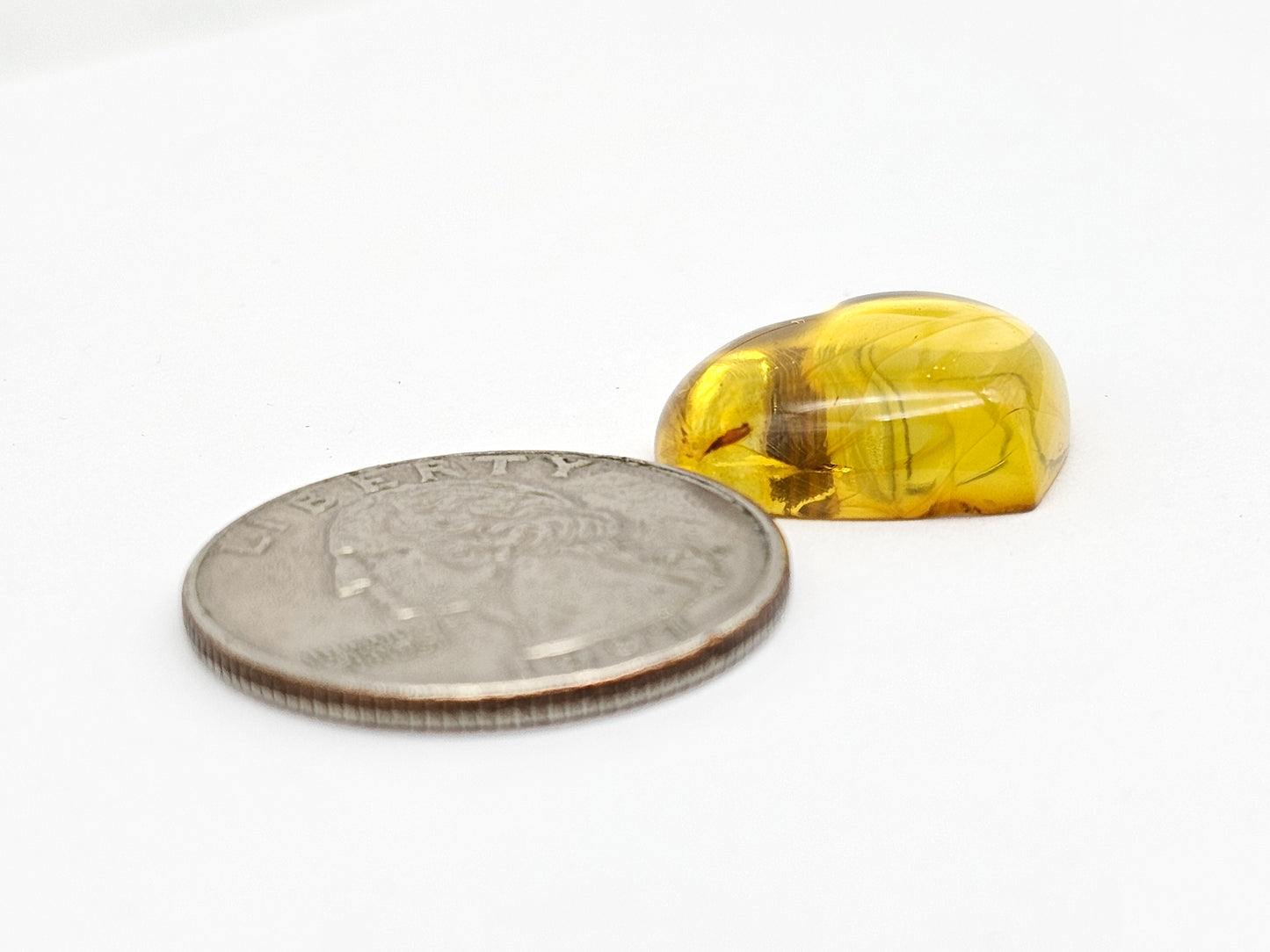 Amber Heart Cabochon