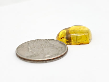 Amber Heart Cabochon