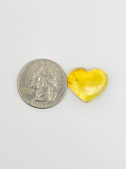 Amber Heart Cabochon