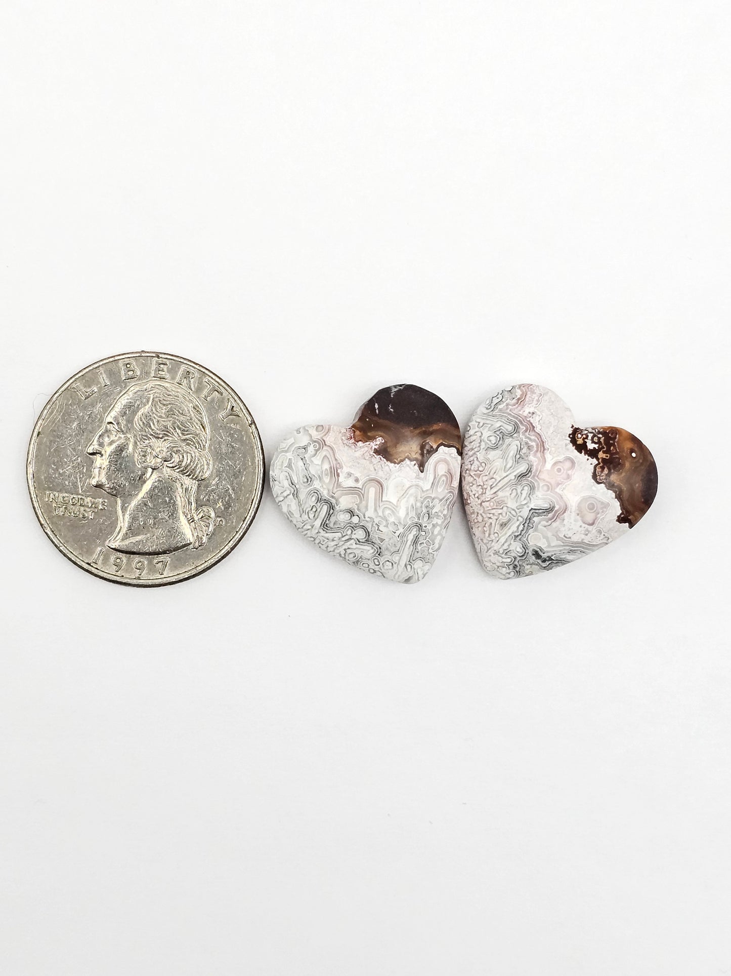 Mexican Crazy Lace Agate Pair Cabochons