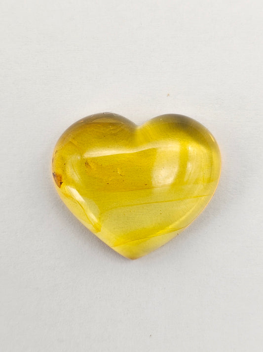 Amber Heart Cabochon