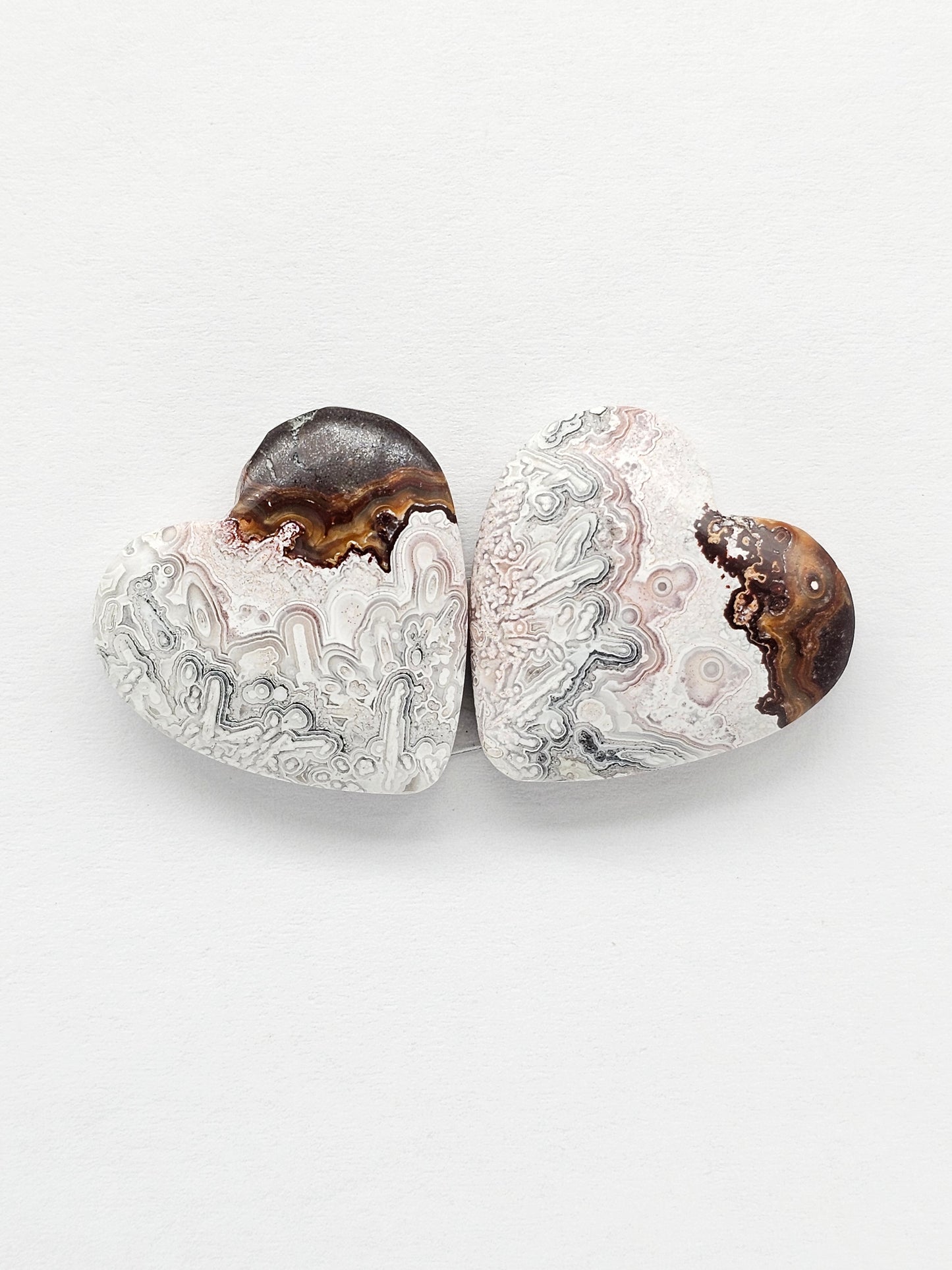 Mexican Crazy Lace Agate Pair Cabochons