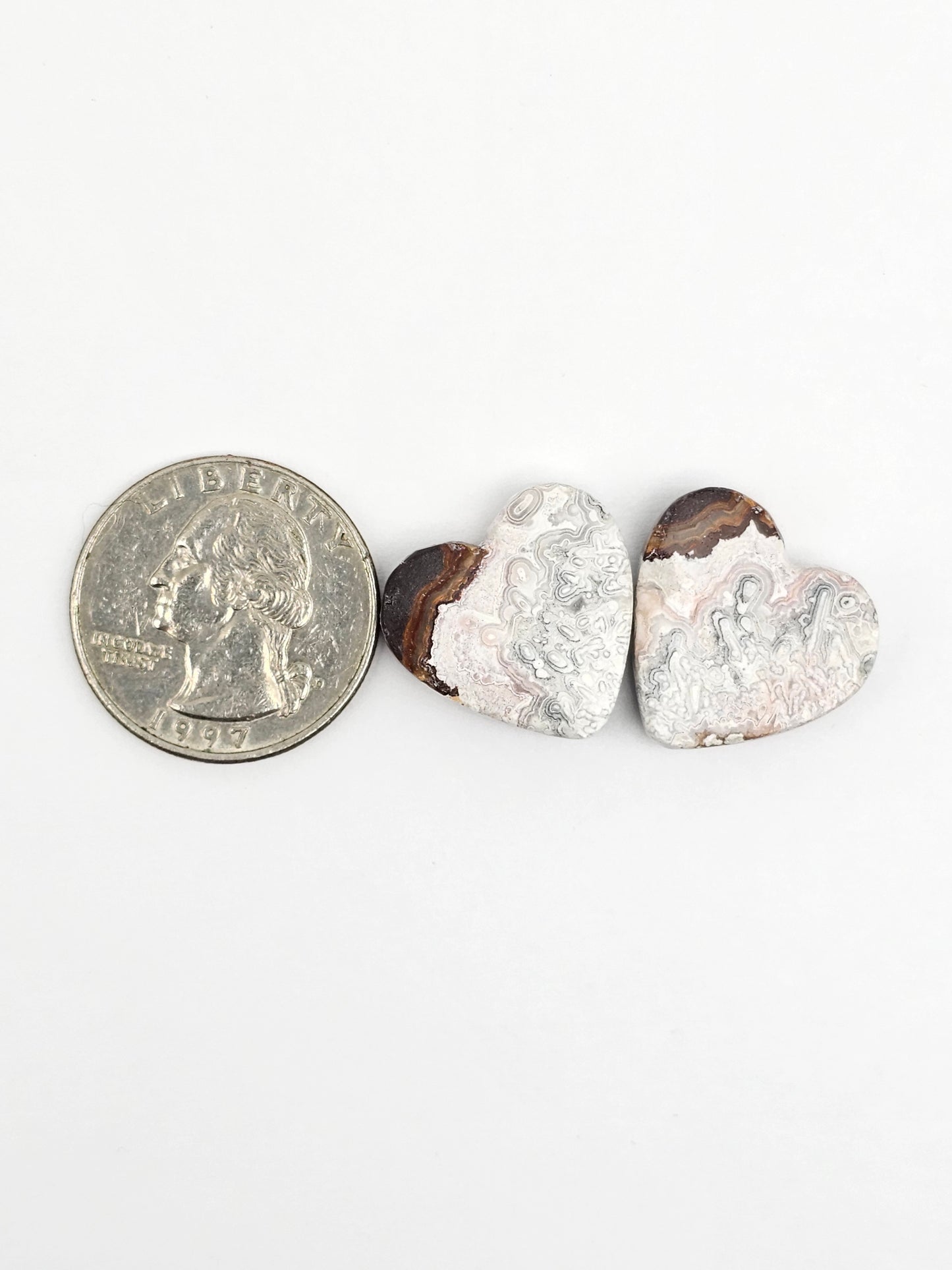 Mexican Crazy Lace Agate Pair Cabochons