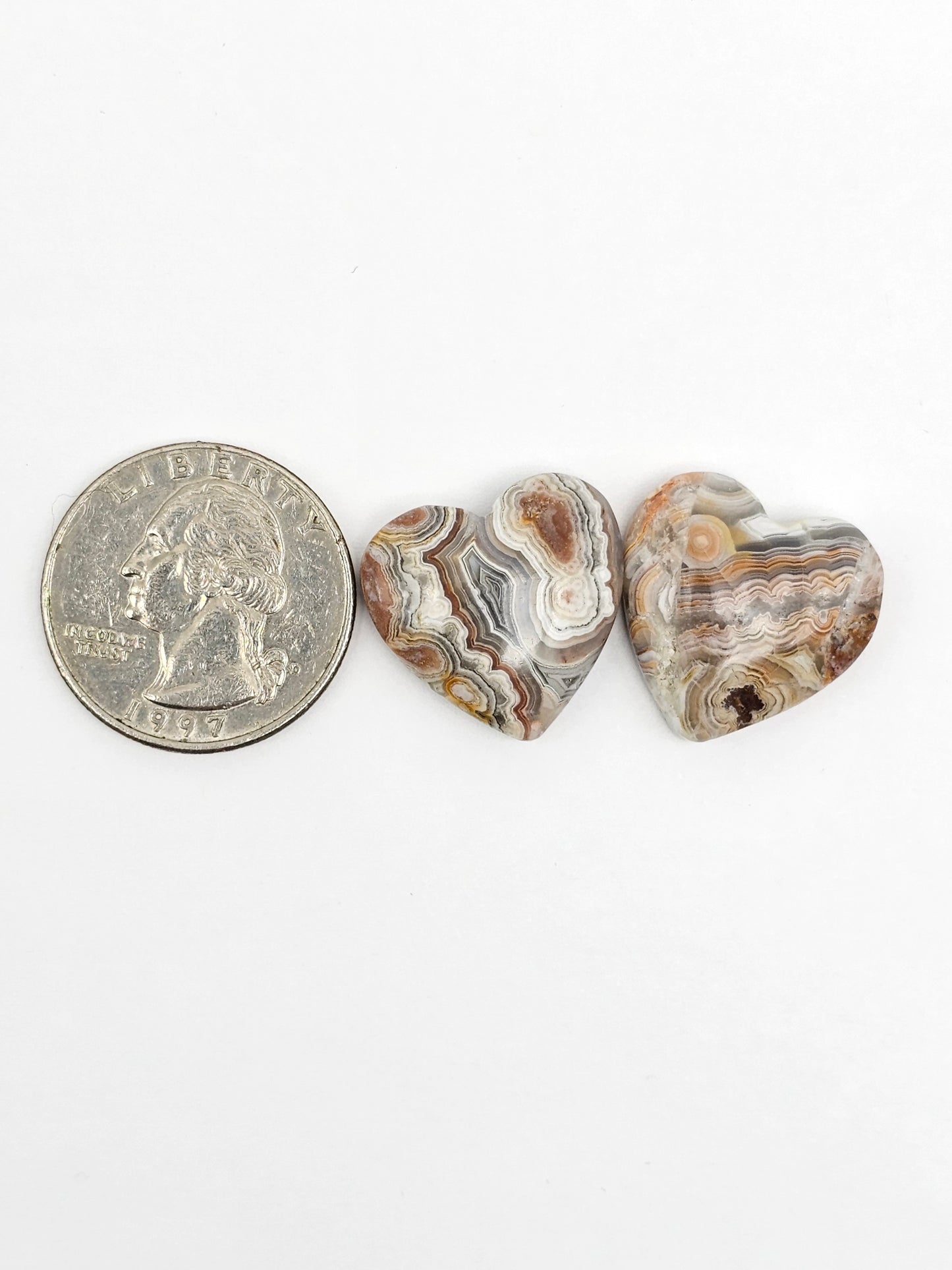 Mexican Crazy Lace Agate Pair Cabochons