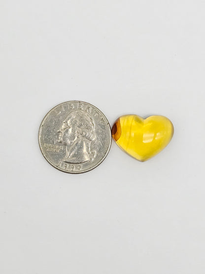 Amber Heart Cabochon