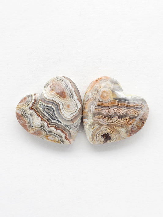 Mexican Crazy Lace Agate Pair Cabochons