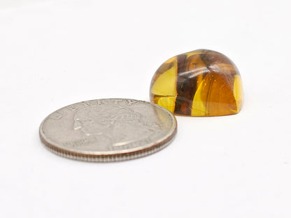 Amber Heart Cabochon