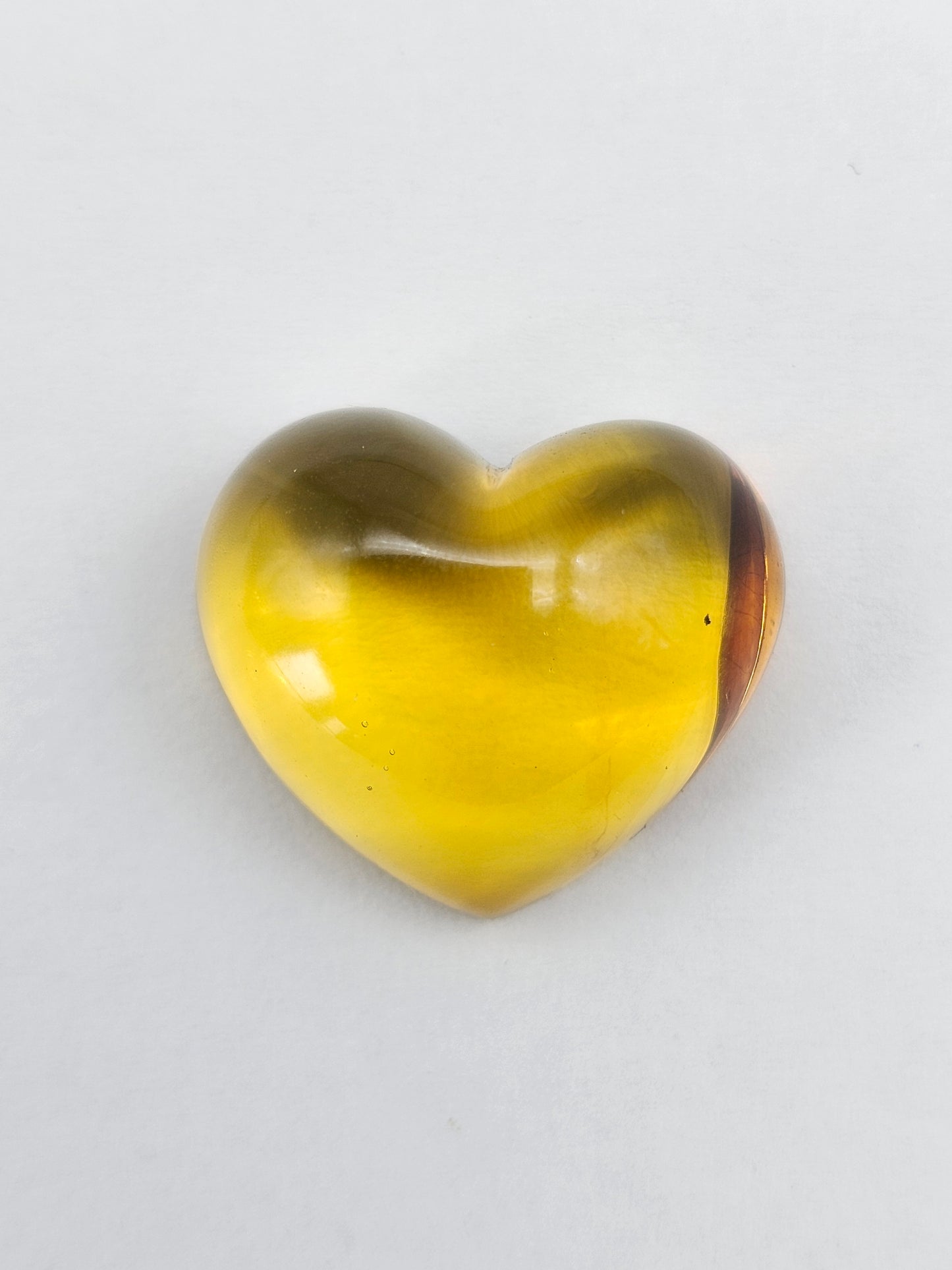 Amber Heart Cabochon