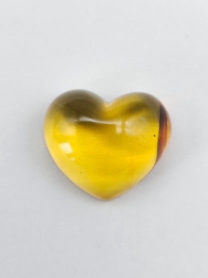 Amber Heart Cabochon