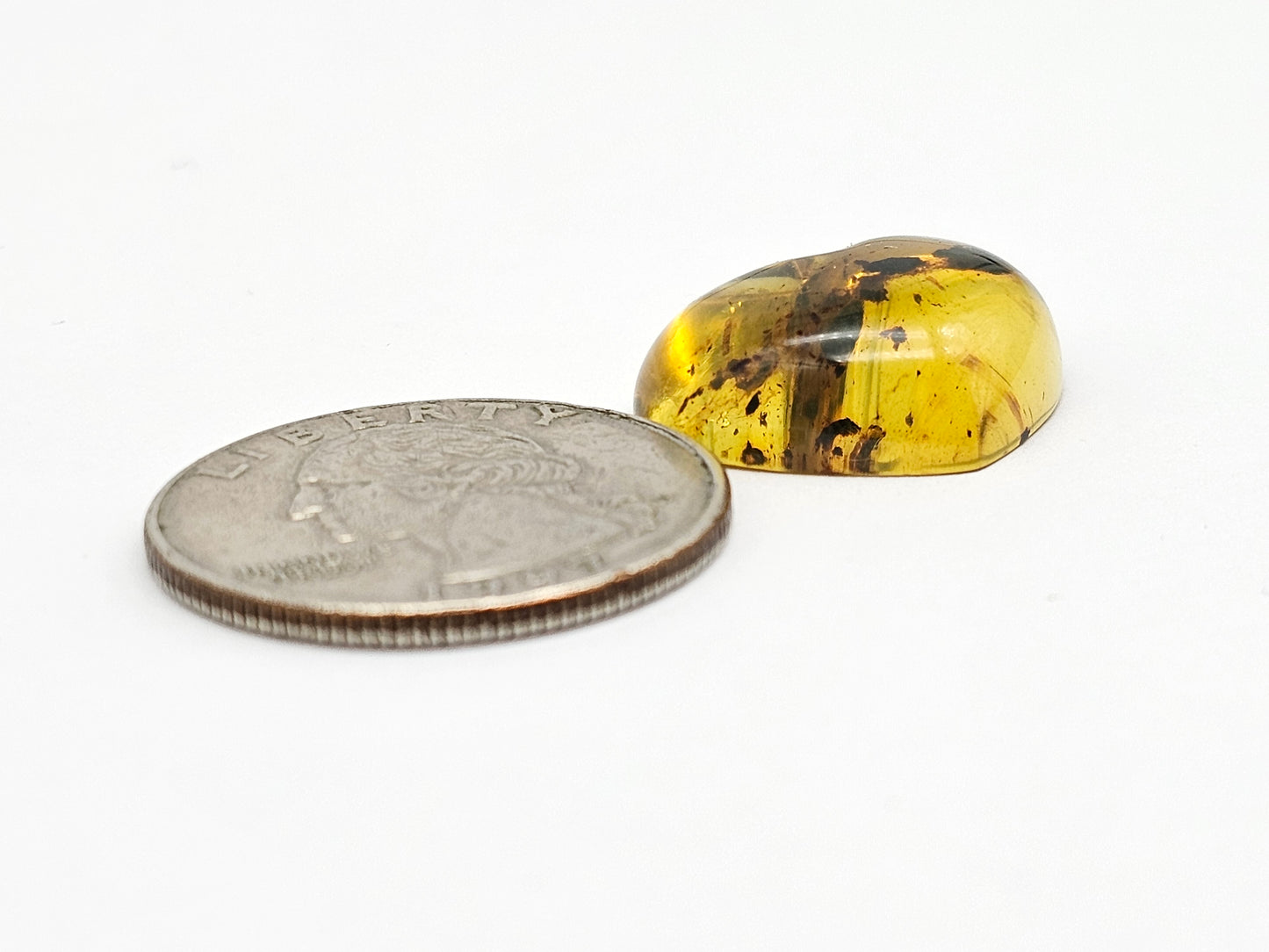 Amber Heart Cabochon