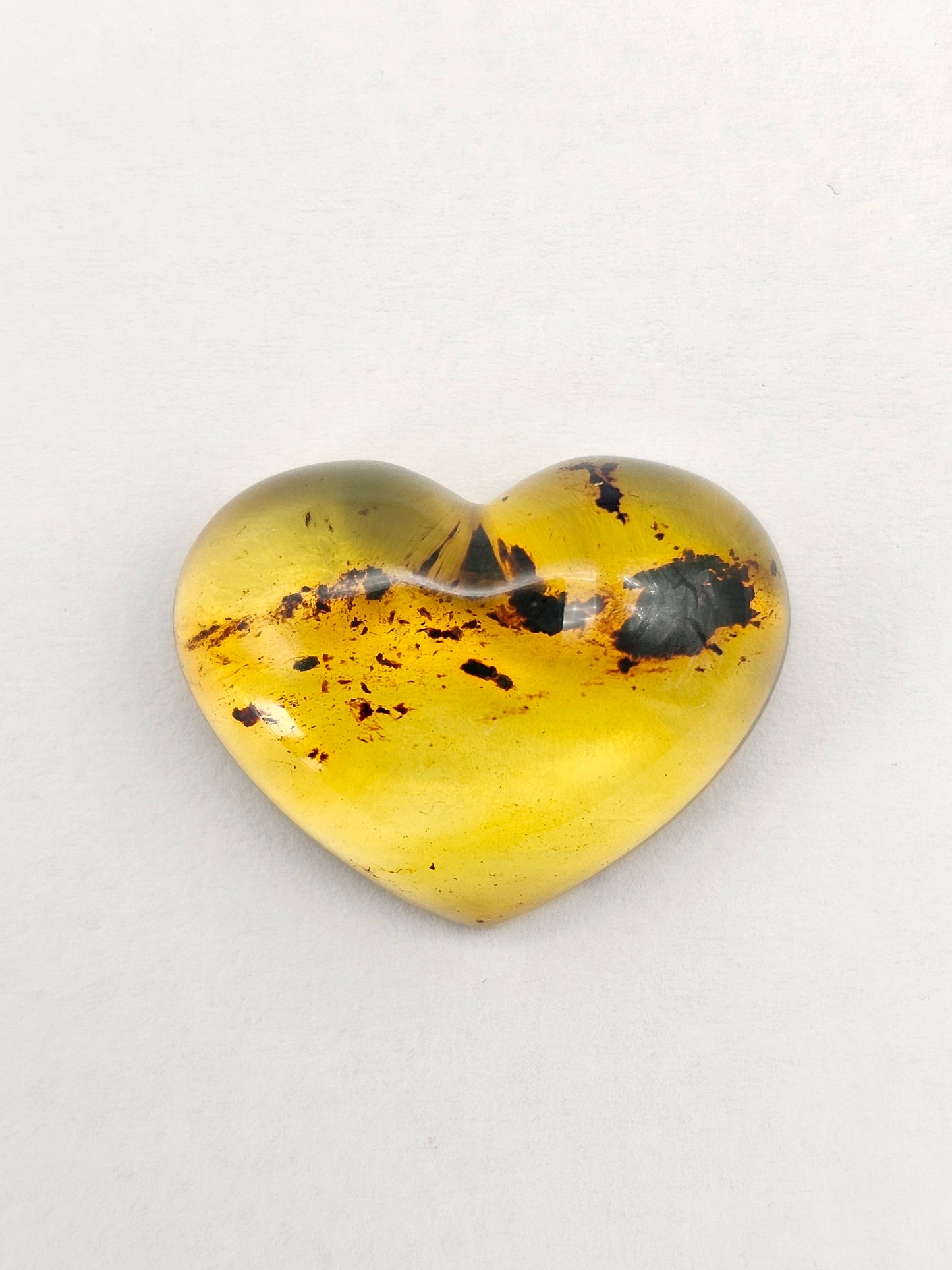 Amber Heart Cabochon