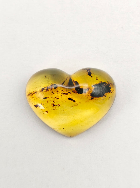 Amber Heart Cabochon