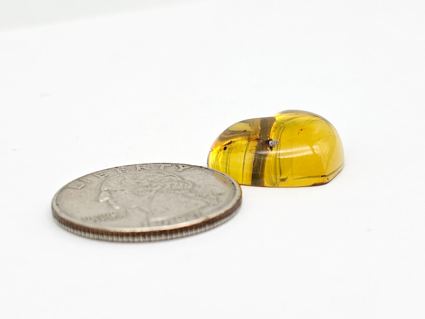Amber Heart Cabochon