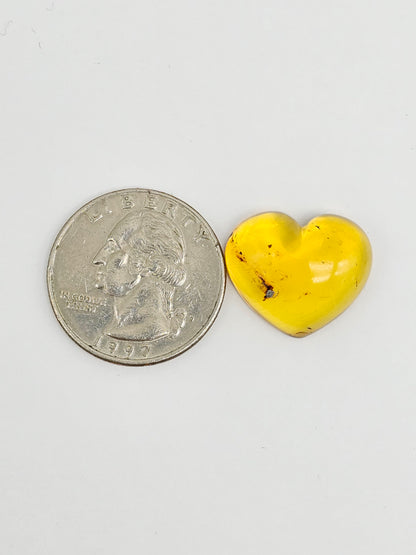 Amber Heart Cabochon