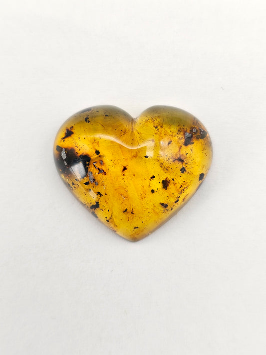 Amber Heart Cabochon