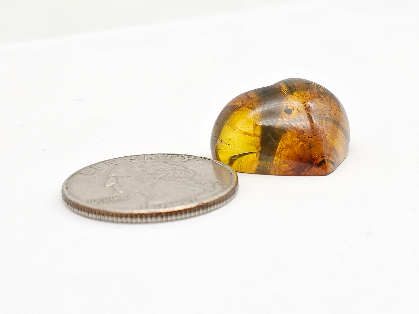 Amber Heart Cabochon