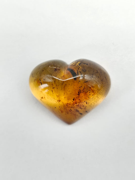 Amber Heart Cabochon