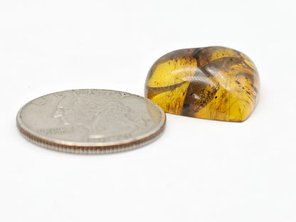 Amber Heart Cabochon