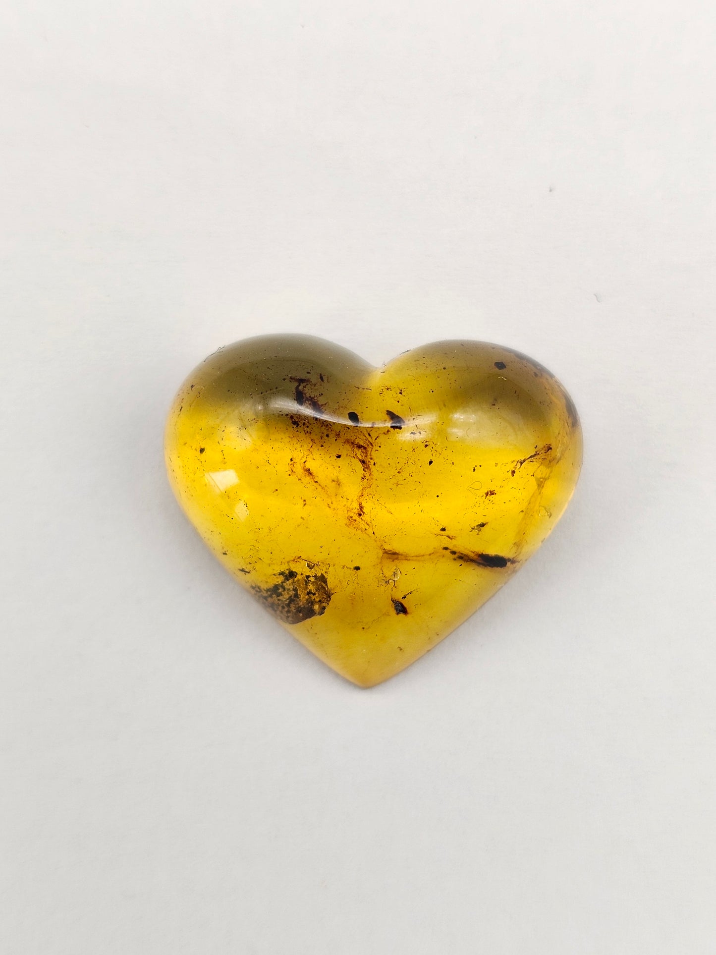 Amber Heart Cabochon