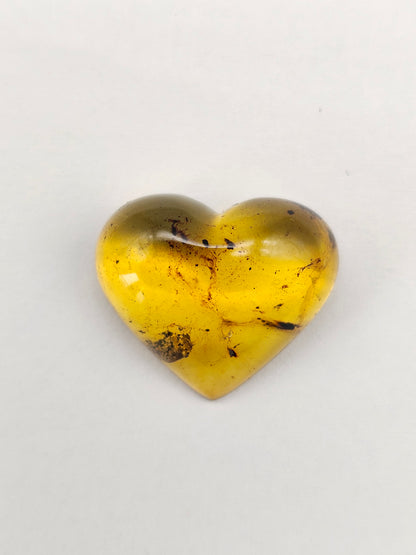 Amber Heart Cabochon