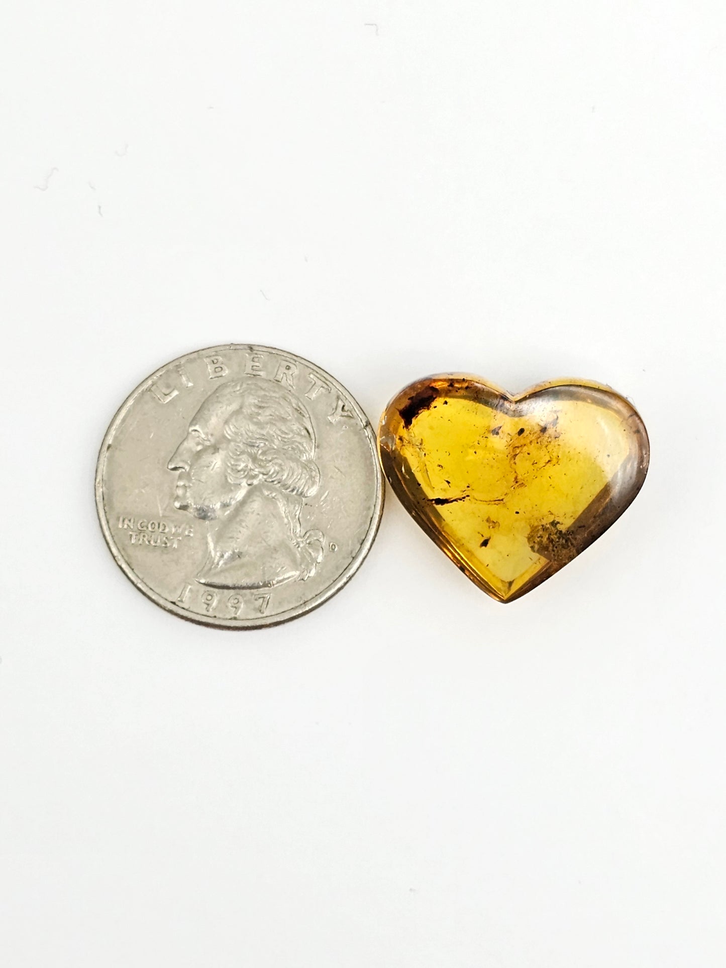 Amber Heart Cabochon