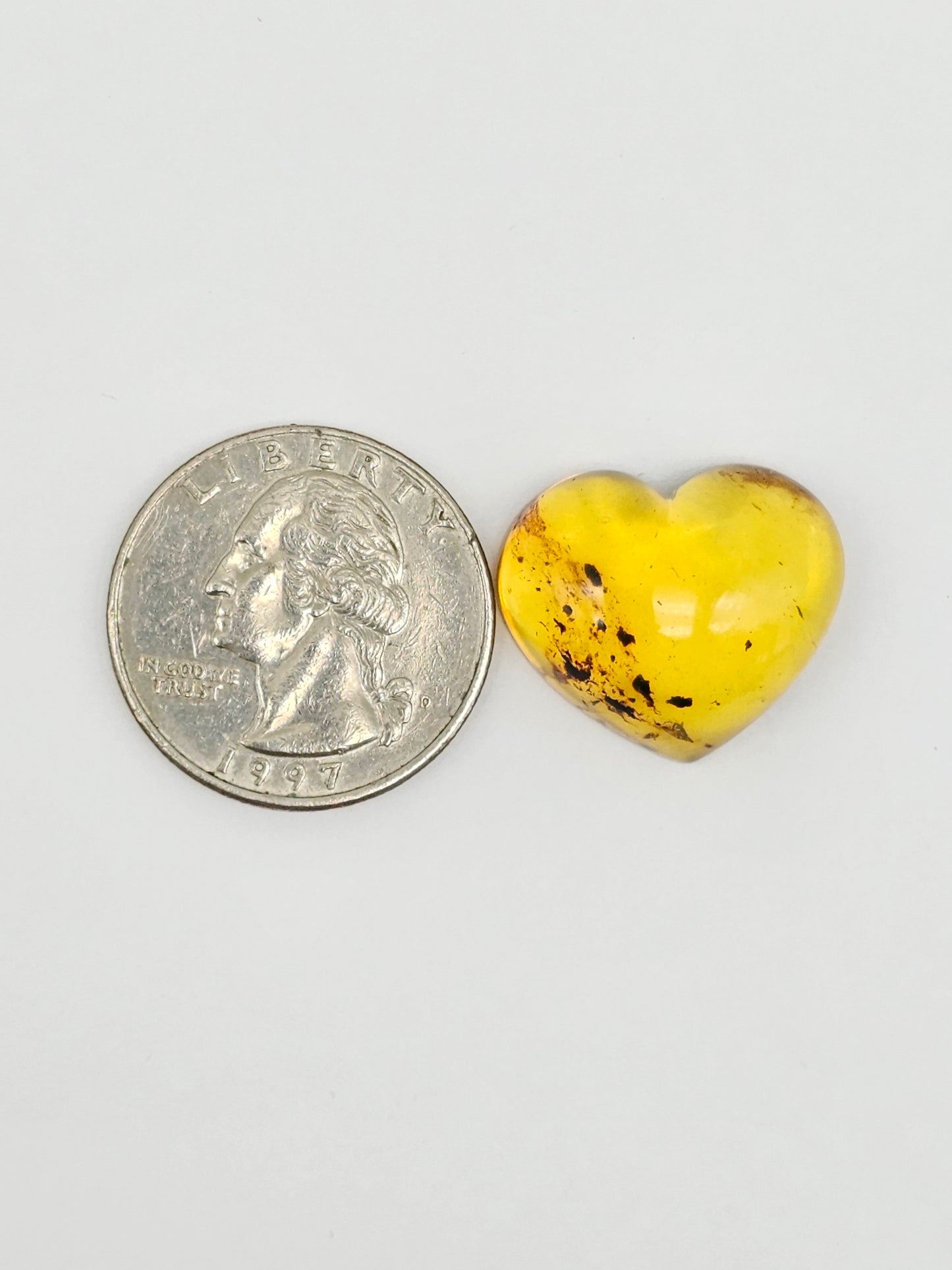 Amber Heart Cabochon