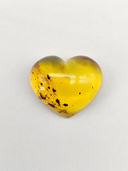 Amber Heart Cabochon