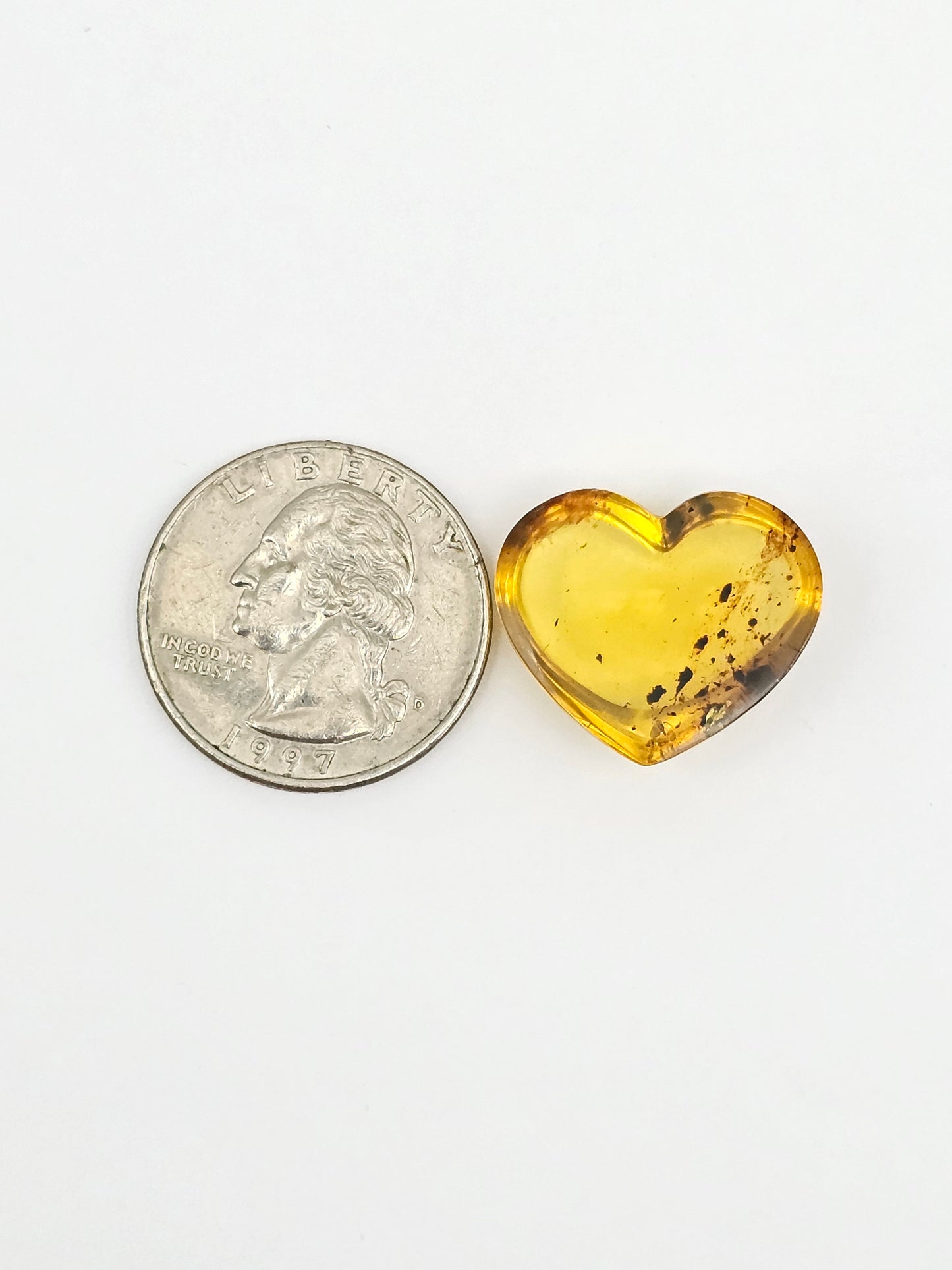 Amber Heart Cabochon