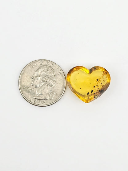 Amber Heart Cabochon