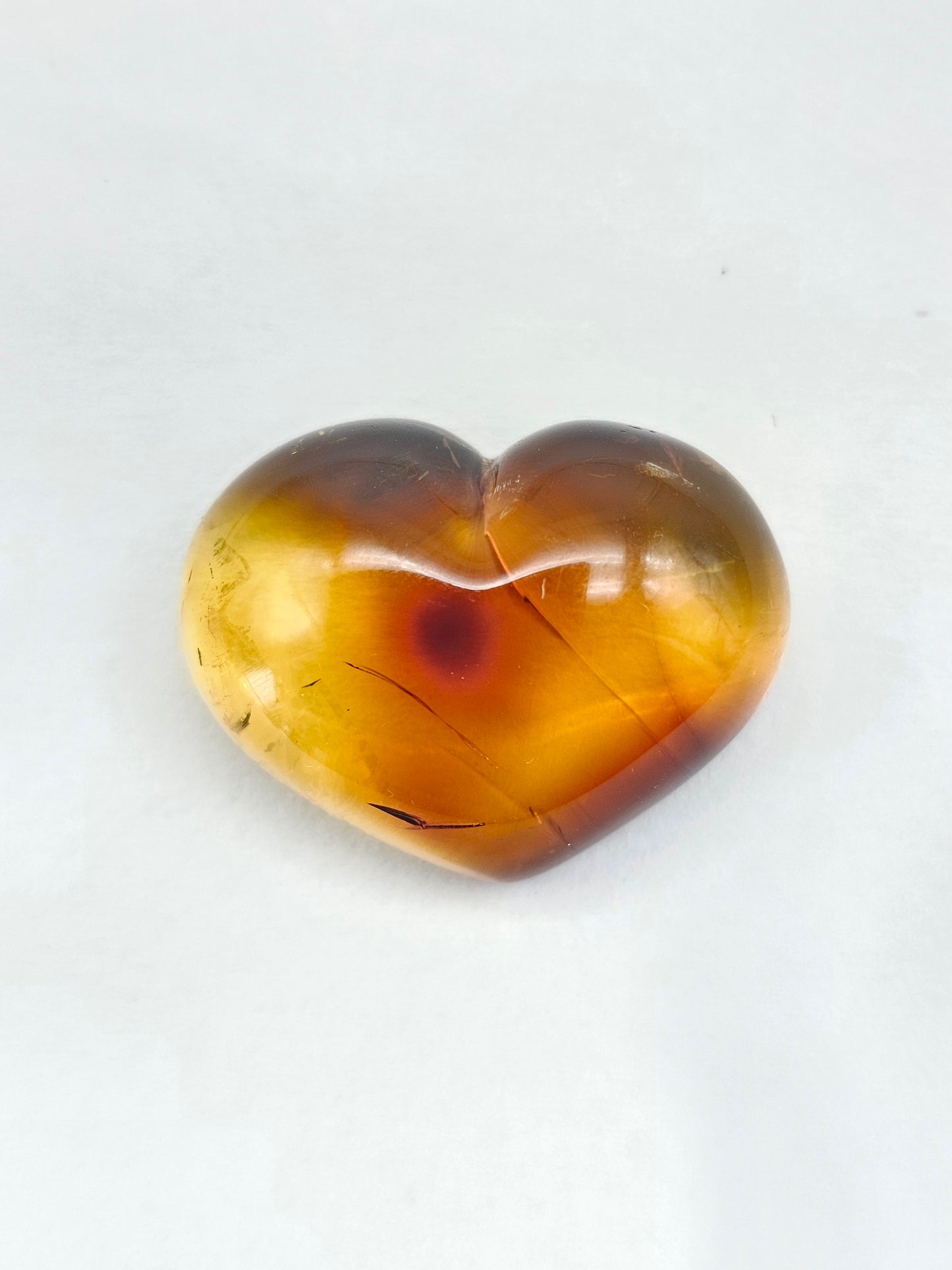 Amber Heart Cabochon