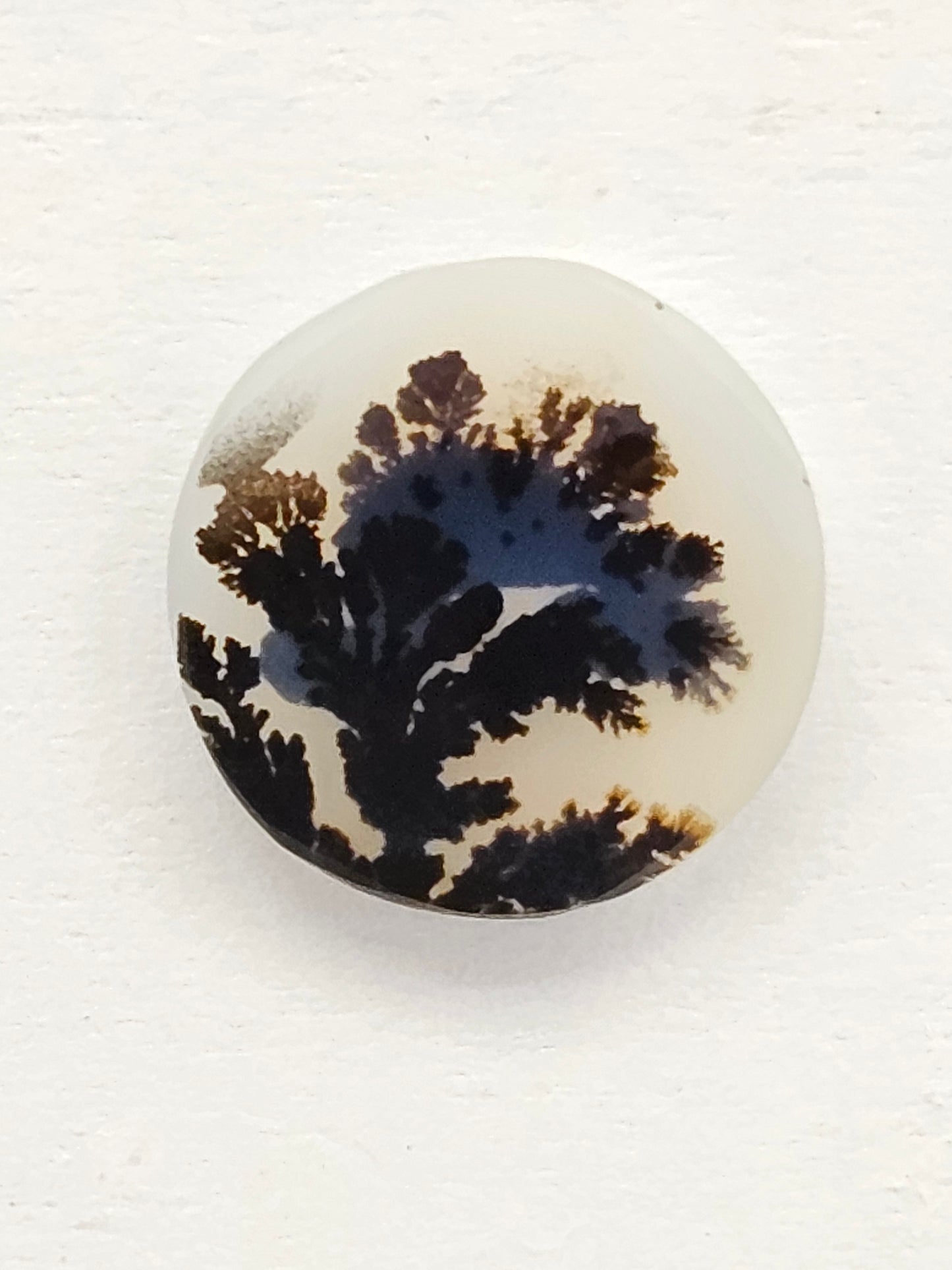 Scenic Dendritic Agate Cabochon – Natural Landscape Stone